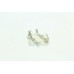 Fashion Hoop Huggies Bali Round shape Earrings White Gold Plated Zircon Stones